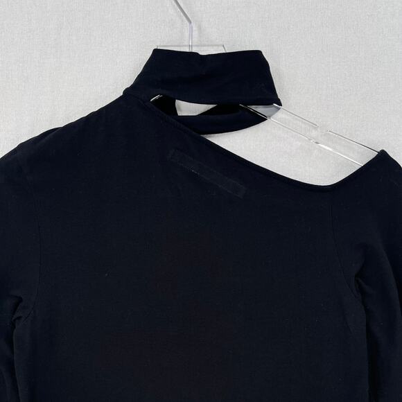 ENZA COSTA Detached Mockneck Top Womens Large Black Brushed Cotton Long Sleeve - Picture 8 of 16